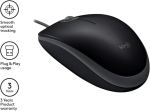 Mouse Logitech B110 Silent USB 1000 DPI Negru - Img 6
