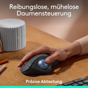 Mouse Trackball Ergonomic Logitech Ergo M575S, Bluetooth, Grafit, Control cu Degetul - Img 2