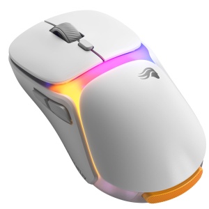 Mouse wireless gaming Glorious Model O3 sistem baterii InfinitePlay 30K DPI RGB alb