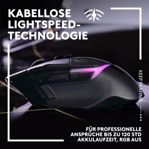 Mouse wireless gaming Logitech G502 X PLUS RGB LIGHTSPEED senzor HERO 25K Negru - Img 3