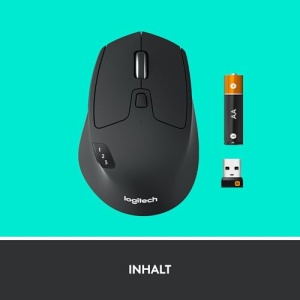 Mouse wireless Logitech M720 Triathlon Multi-Device, Bluetooth, Receptor USB Unifying, 1000DPI, 6 butoane programabile, baterie de 2 ani, pentru laptop, PC, Mac, iPadOS - gri - Img 10