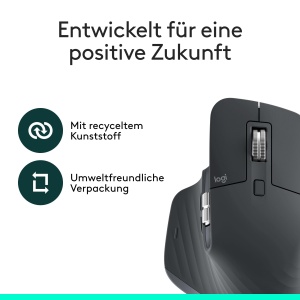 Mouse wireless Logitech MX Master 3S Grafit 8K DPI Ergonomic Bluetooth - Img 5