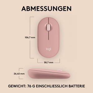 Mouse wireless Logitech Pebble 2 M350s Bluetooth Silent Touch Roz - Img 9