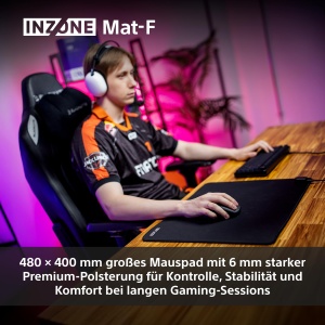 Mousepad Gaming Sony INZONE Mat-F, 480 x 400 mm, Negru, Rutschtfest - Img 5