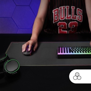 Mousepad XXL Mars Gaming MMP224, 880x330mm, Negru, Design Regenbogen - Img 2