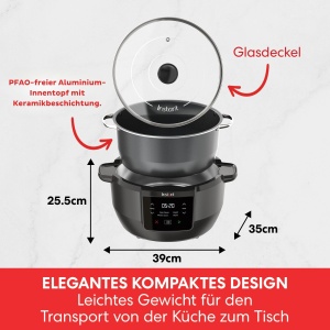 Multicooker Instant Pot 71L 4 Functii 800W Negru - Img 7
