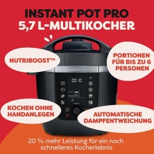 Multicooker Instant Pot Pro 5,7 l, Negru, 10 functii, Economisire energie - Img 2