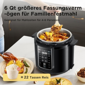 Multicooker Midea 6L, 9-in-1, 14 functii, negru - Img 2