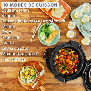 Multicooker Moulinex Cookeo Wi-Fi 10-in-1, 6L, Negru - Img 2