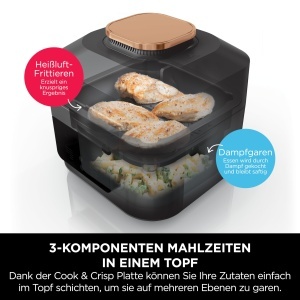 Multicooker Ninja Speedi ON400EUCP, 5.7L, 10-in-1, Friteuza cu aer cald, Negru si Cupru - Img 6