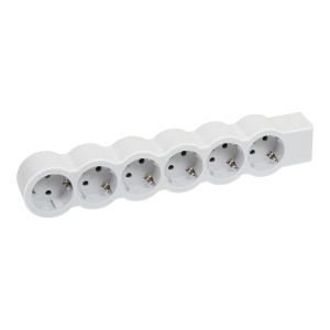 Multipriza LEGRAND 6-fach, UltraalbGri, fara cablu, design ultra-plat - Img 2