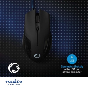 NEDIS Gaming Mouse - Cu fir - 1200/2400 / 4800/7200 DPI - DPI reglabil - Numar de butoane: 6 - Butoane programabile - Dreptaci - 1,50 m - Fara iluminare - Img 5
