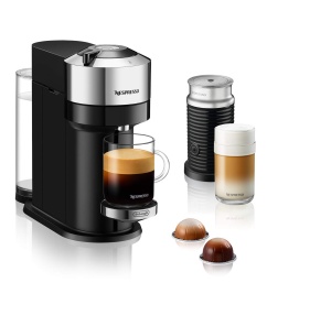 Nespresso De'Longhi ENV 120.CAE Vertuo Next Deluxe Aparat de cafea cu spumant de lapte, cromat, cromat - Img 1