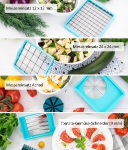 Nicer Dicer Chef Professional 23 Piese Tocator Manual cu Recipient 52L si Capace Frischhaltedeckel - Img 3