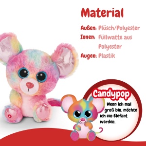 NICI Glubschis Maus Candypop 25 cm Jucarie de Plus cu Ochii Mari - Img 4