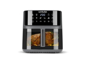 nutribullet Crisplite Vision NBA0811DG, friteuza cu aer, 8L, control digital 80-200deg, fara PFAS, 8 setari automate, control tactil, cos sigur pentru masina de spalat vase, 2000W, negru mat - Img 2