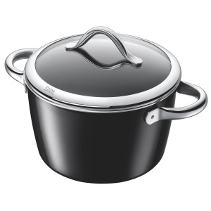 Oala cu capac Silit Vitaliano Nero, 22cm, 4.7l, Silargan, negru - Img 5