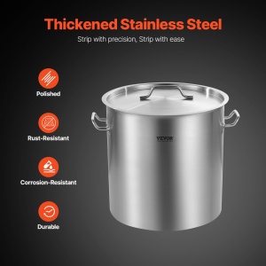 Oala din inox VEVOR SP53QT404003D, capacitate 50.1 L, baza termica, argintie - Img 3