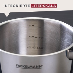 Oala Fackelmann Essential 16 cm Otel inoxidabil Manere ergonomice Albastru - Img 7