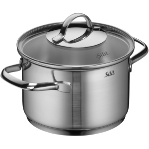 Oala inox Silit Achat 16cm 19L inductie capac sticla