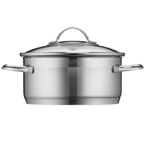 Oala inox Silit Achat 20cm 25L capac din sticla compatibila inductie - Img 3