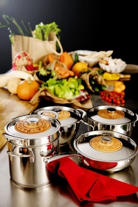 Oala Lagostina Emozione 24 cm Inox Inductie Capac Lemn Cires - Img 6