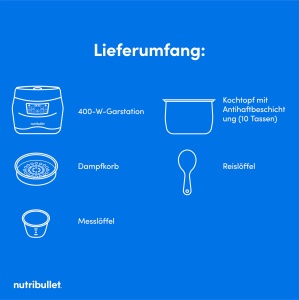 Oala multifunctionala Nutribullet EveryGrain Cooker NBRC605DG 600W 10 cesti Gri - Img 8