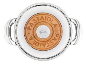 Oala pentru paste Lagostina Emozione 20 cm, inox 1810, cu capac din lemn de cires - Img 3