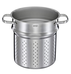 Oala pentru paste Rosle Elegance 5L inox cu insertie pentru paste si capac din sticla - Img 3