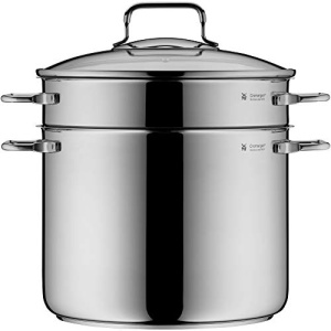 Oala pentru paste WMF 24 cm 7L cu sita integrata si capac din sticla otel inoxidabil Cromargan - Img 14