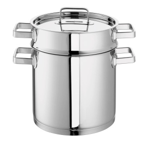 Oala pentru spaghete Rohe Germany Chiara 20 cm, 5 litri, inox argintiu