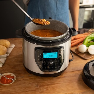 Oala programabila Cecotec cu friteuza cu aer si robot de bucatarie multifunctional GM H Deluxe Fry. 6 litri, capac frontal, programabil, temperatura reglabila 24 de ore - Img 5