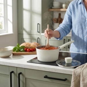Oala Russell Hobbs Cote 16 cm, Aluminiu, Antiaderent, Culoare Crem - Img 3