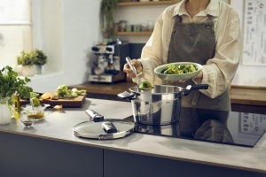 Oala sub presiune Fissler Vitaquick Elemental, 4,5 L, inox, verde salvie - Img 3