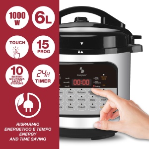 Oala sub presiune multifunctionala Beper P101COS002, 6 litri, 1000 W, 15 programe, Timer 24h - Img 2