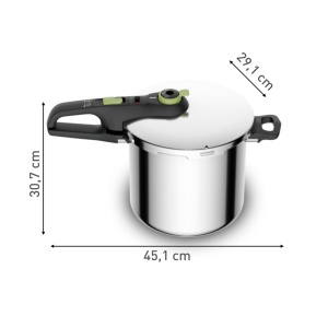Oala sub presiune Tefal Secure Trendy 8L, inox, cu sistem de siguranta, verde - Img 8