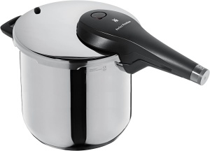 Oala sub presiune WMF Perfect Premium One Pot Inductie 65l Oala sub presiune 22 cm Cromargan din otel inoxidabil lustruit 2 setari de caldura buton al - Img 1