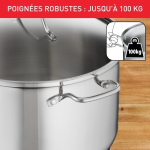 Oala Tefal Intuition XL 36 cm 175 l Inox Compatibila cu Inductie Capac din Sticla - Img 5