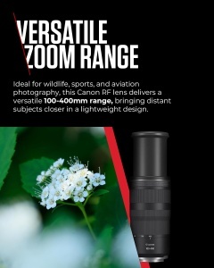 Obiectiv Tele-Zoom Canon RF 100-400mm F5.6-8 IS USM, Stabilizare 5.5 trepte - Img 3