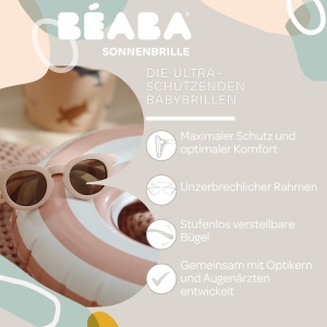 Ochelari de soare Beaba pentru copii 9-24 luni, 100 protectie UV, culoare Blush - Img 3
