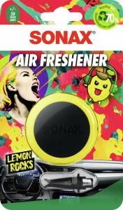 Odorizant auto SONAX Lemon Rocks, parfum citric, fixare usoara, 30 zile