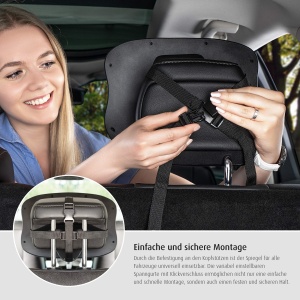Oglinda auto LED Reer BabyView 86101 unghi larg lumina LED gri - Img 8
