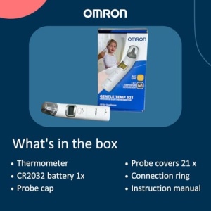 OMRON Gentle Temp 521 Ear Thermometer, termometru clinic digital cu tehnologie de masurare in infrarosu pentru masurare precisa in ureche in doar 1 secunda; cu functie de iluminare pentru utilizare usoara pe timp de noapte - Img 4