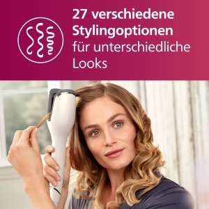 Ondulator automat Philips Seria 8000 BHB87800 Tehnologie MoistureProtect Alb 27 optiuni de styling - Img 5