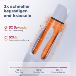Ondulator Automatik AraSyleon 32mm, 2 in 1, Ceramica, 3 Temperaturi, Anti-Klemmschutz - Img 3