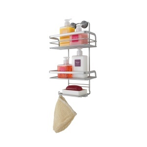 Organizator baie Metaltex Viva Polytherm fara gaurire 23x12x38-47 cm capacitate 10 kg - Img 3