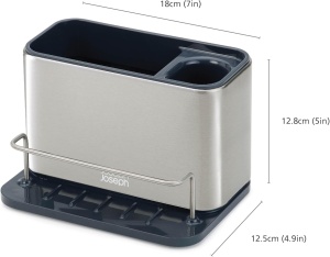 Organizator chiuveta Joseph Joseph Surface din inox design compact gri - Img 2