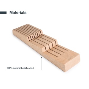 Organizator cutite Lacor 39049 lemn de fag 2 niveluri pentru pana la 8 cutite baza antiderapanta - Img 3