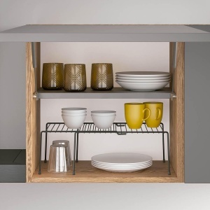 Organizator de bucatarie Metaltex Adapto LAVA extensibil, 33-57 cm, negru - Img 2