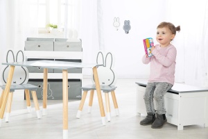 Organizator jucarii roba Miffy alb cu 5 cutii din material textil - Img 10